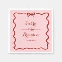 Moderna Boda Minimalista personalizada Ropa rosa