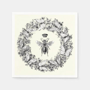 Servilleta De Papel Moderna corona de mariposa de la reina de la cosec