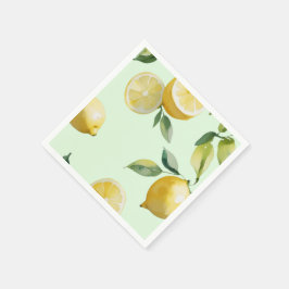 Servilleta De Papel Moderna ducha de novia con escritura floral amaril