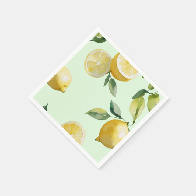 Servilleta De Papel Moderna ducha de novia con escritura floral amaril (Borde)