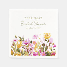 Servilleta De Papel Moderna Ducha Nupcial De Agua Rosa De Oliva