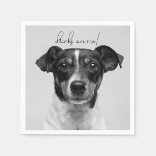 Servilleta De Papel Moderna Foto Elegante Agradecimiento Perro Mascota