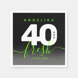 Servilleta De Papel Moderna Girly verde brillante 40 y fresco