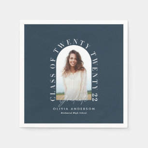 Servilleta De Papel Moderna graduación de arco de fotografía de tipogr