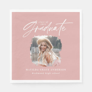 Servilleta De Papel Moderna graduación elegante de escritura femenina 