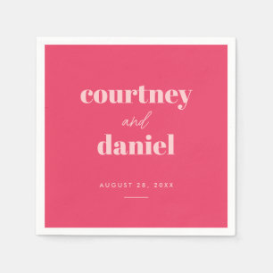 Servilleta De Papel Moderna mezcla de moda rosada Boda