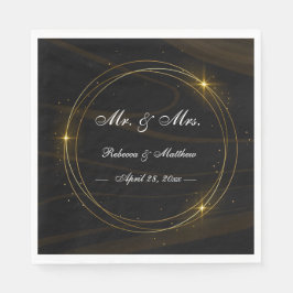 Servilleta De Papel Moderna Moda elegante luz de oro