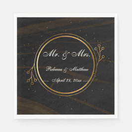 Servilleta De Papel Moderna Moda elegante luz de oro