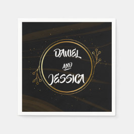 Servilleta De Papel Moderna Moda elegante luz de oro