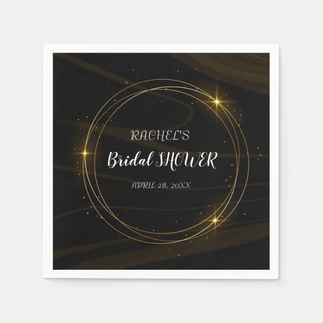 Servilleta De Papel Moderna Moda elegante luz de oro (Anverso)