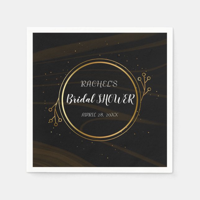 Servilleta De Papel Moderna Moda elegante luz de oro (Anverso)