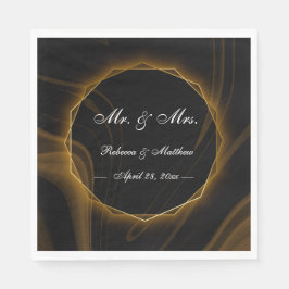 Servilleta De Papel Moderna Moda elegante luz de oro