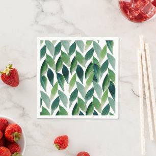 Servilleta De Papel Moderna Naturaleza Exótica Verde Bohemio