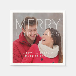 Servilleta De Papel Moderna Navidad Feliz Navidad con foto