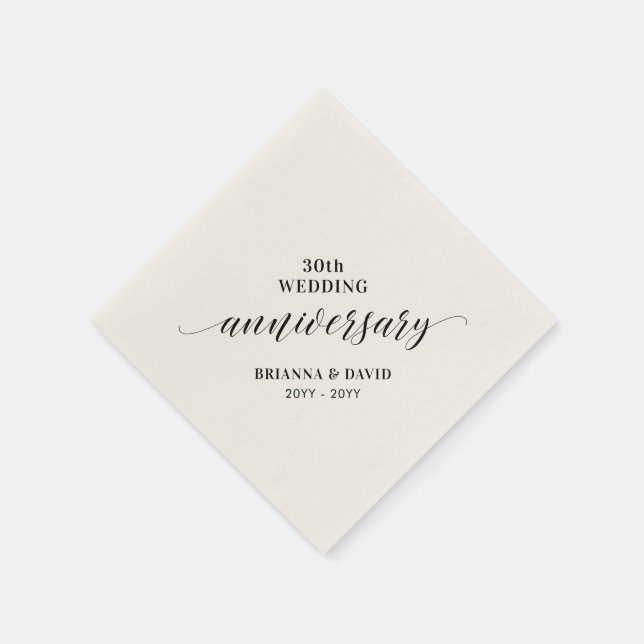 Servilleta de papel moderna para fiesta de anivers (Borde)