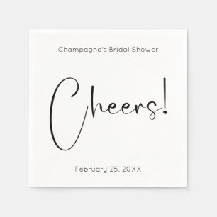 Servilleta De Papel Moderna secuencia de comandos de ducha de novias S