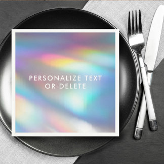 Servilleta De Papel Moderna sirena pastel arcoiris Unicornio Holográfi