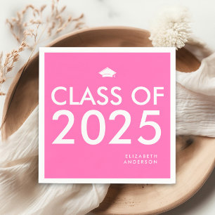 Servilleta De Papel Moderna y audaz fiesta de graduación personalizada