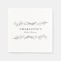 Moderna y elegante Baby Shower floral de flores si