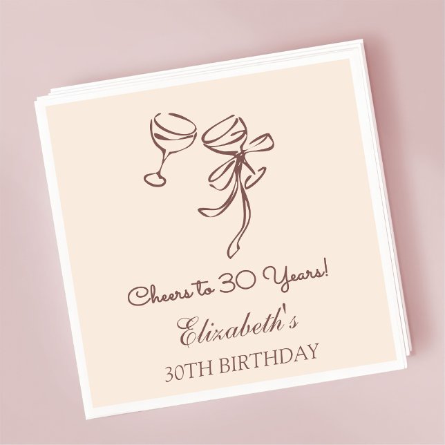 Servilleta De Papel Moderna y elegante bienvenida a 30 años de servill (Subido por el creador)