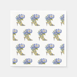 Servilleta De Papel Moderna y elegante Chinoiserie Floral High Heel