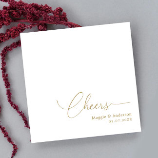 Servilleta De Papel Moderna y Moda: Boda personalizado