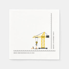 Servilleta De Papel Moderna y sencilla fiesta temática en construcción