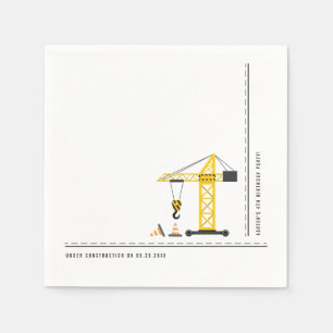 Servilleta De Papel Moderna y sencilla fiesta temática en construcción