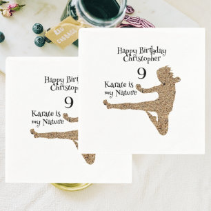 Servilleta De Papel Modernas artes marciales negras Karate Niños Cumpl