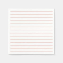 Servilleta De Papel Modernas rayas rosas y blancas elegantes