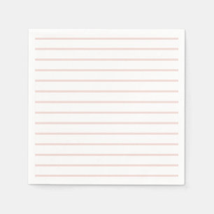 Servilleta De Papel Modernas rayas rosas y blancas elegantes