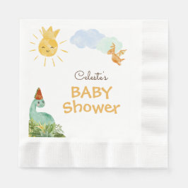 Servilleta De Papel Modernas toallas Baby Shower blancas para dinosaur
