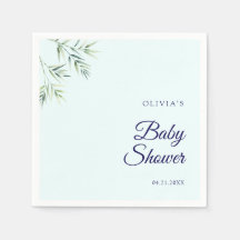 Modernas toallas de Baby Shower de verde Minimalis