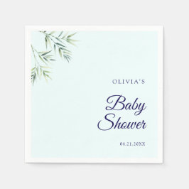 Servilleta De Papel Modernas toallas de Baby Shower de verde Minimalis
