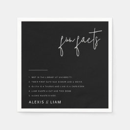 Servilleta De Papel Modernas toallas de Boda en blanco y negro