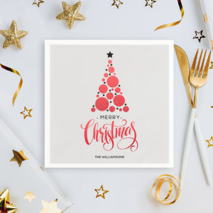 Servilleta De Papel Modernas toallas de Navidad en el árbol de Navidad