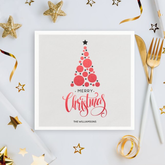 Servilleta De Papel Modernas toallas de Navidad en el árbol de Navidad (Subido por el creador)