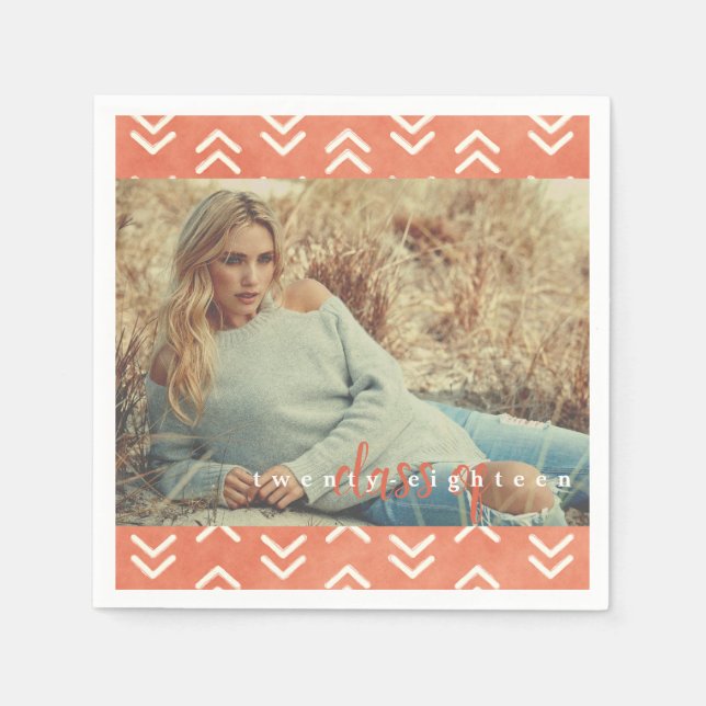 Servilleta De Papel Modernas toallas de papel para graduados de flecha (Anverso)