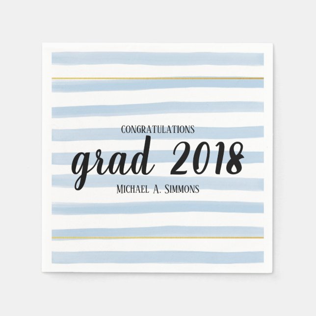 Servilleta De Papel Modernas toallas del Partido de Graduación Graduad (Anverso)