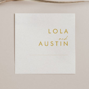 Servilleta De Papel Modernas toallas Minimalistas de Boda de fuentes d