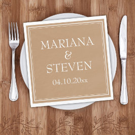 Servilleta De Papel Modernas toallas Minimalistas de Tan Beige