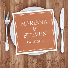 Servilleta De Papel Modernas toallas Minimalistas de terracota