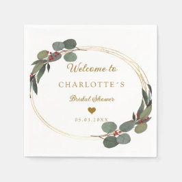 Servilleta De Papel Moderne, elegante Eukalyptus-Hochzeit Serviette