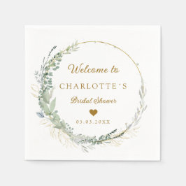 Servilleta De Papel Modernes, elegantes Eukalyptus-Brautparty Serviett