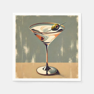Servilleta De Papel Modernismo de mediados de siglo Pintura de Martini