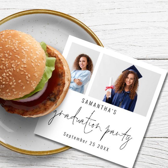 Servilleta De Papel Moderno 2 Nombre de guión gráfico Fecha fiesta de  (Subido por el creador)