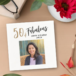 Servilleta De Papel Moderno 50 y fabuloso foto 50 cumpleaños