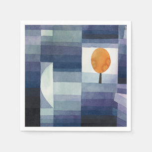 Servilleta De Papel Moderno Abstracto Geométrico Azul Naranja Klee