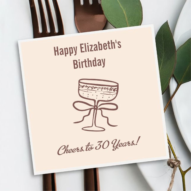 Servilleta De Papel Moderno beige vitorea a servilletas de cumpleaños  (Subido por el creador)