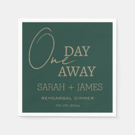 Servilleta De Papel Moderno Boda de Cena de Ensayos Verdes de Esmerald